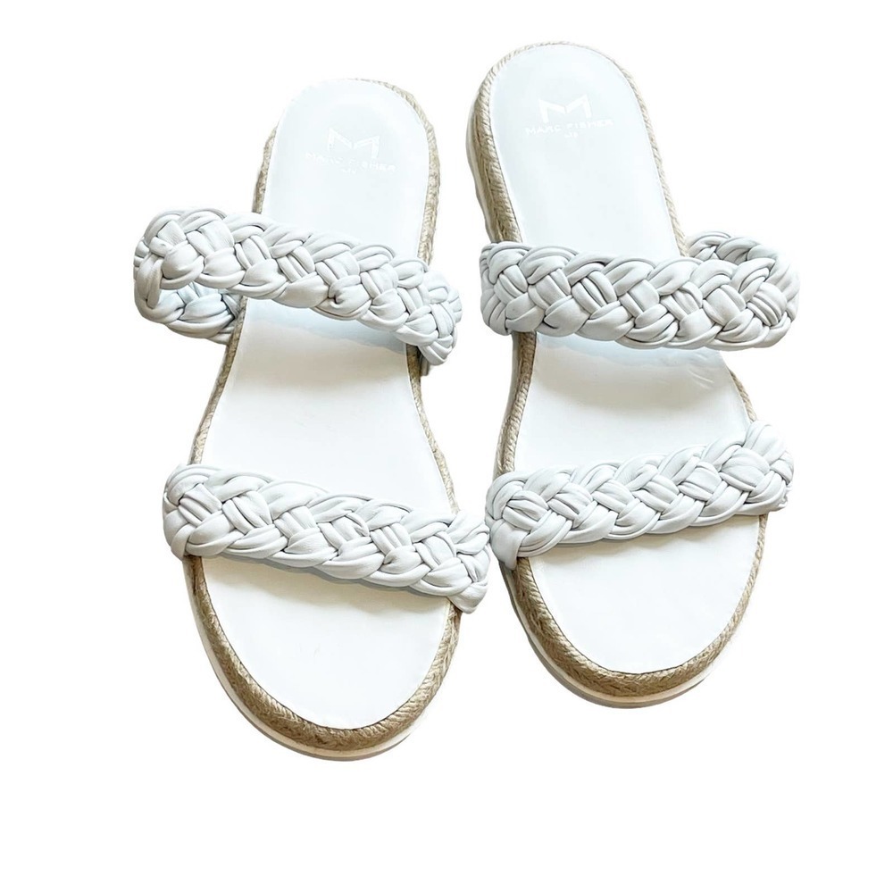 Marc Fisher Ml Jaimee White Espadrille Slip On Le… - image 8